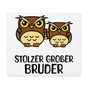 Großer Bruder Statement Eule Geschwisterliebe - Mousepad (Querformat) - Weiß - Vorne