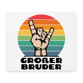 Stolzer Großer Bruder Statement Bruderherz - Mousepad (Querformat) - Weiß - Vorne