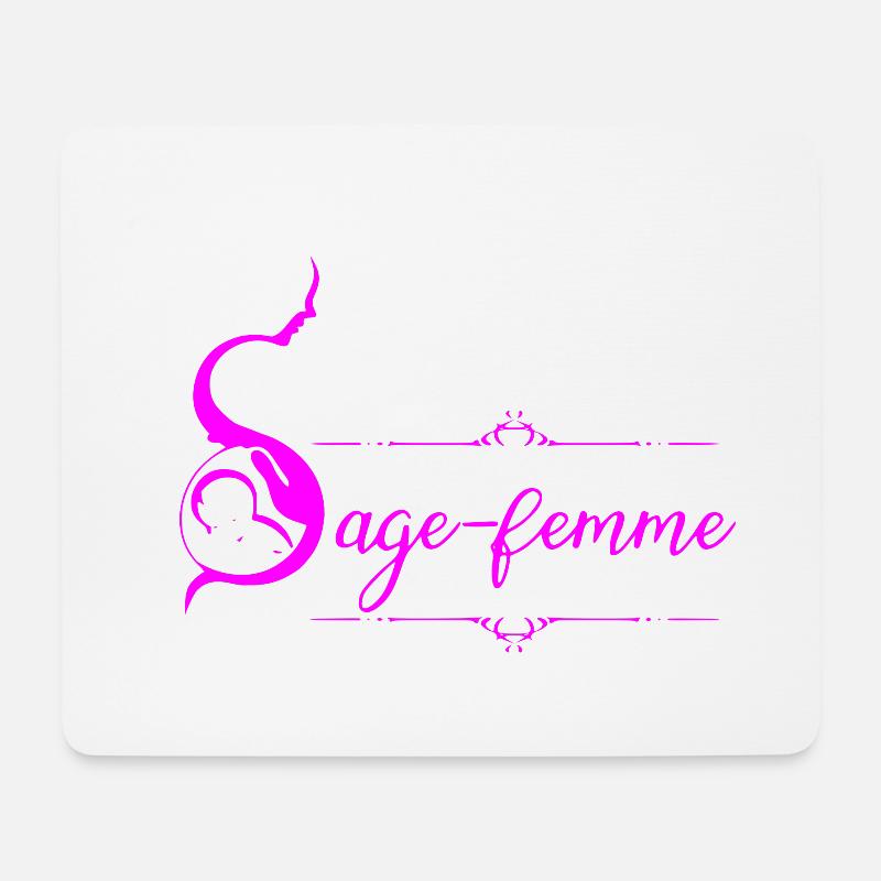 Hebamme - Mousepad (Querformat) - Weiß