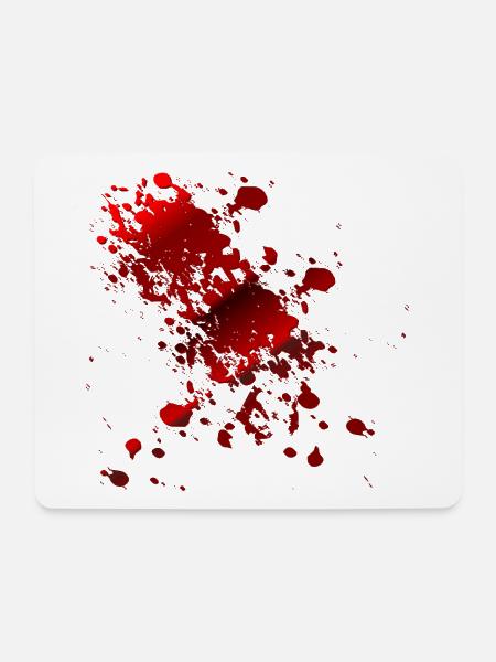 HALLOWEEN KOSTÜME BLUTFLECKEN BLUT - Mousepad (Querformat) - Weiß