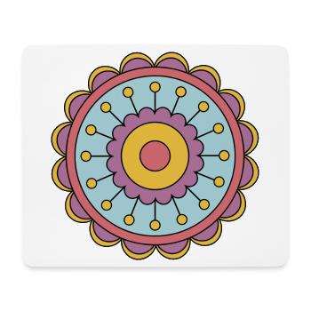 Niedliche Funky Hippie Boho Blume - Mousepad (Querformat) - Weiß - Vorne