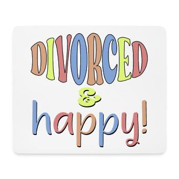 DIVORCE - DIVORCED AND HAPPY - Mouse Pad (horizontal) - white - Front