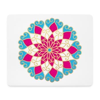 Yoga Mandala Gold Meditation India Ornament Om - Mouse Pad (horizontal) - white - Front