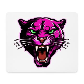 Panther Head Rose - Tapis de souris (format paysage) - blanc - Devant