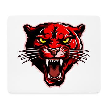 Panther Head Red - Mouse Pad (horizontal) - white - Front
