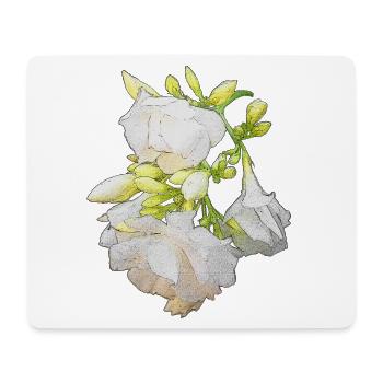 olianderblüten Zweig seitlich, blühen - Mousepad (Querformat) - Weiß - Vorne