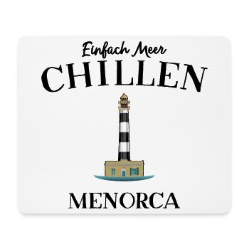 Menorca, Meer Chillen, Leuchtturm Cap d‘Artrutx - Mousepad (Querformat) - Weiß - Vorne