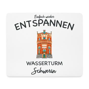 Schwerin, Wasserturm Weinberg, einfach Entspannen - Mousepad (Querformat) - Weiß - Vorne