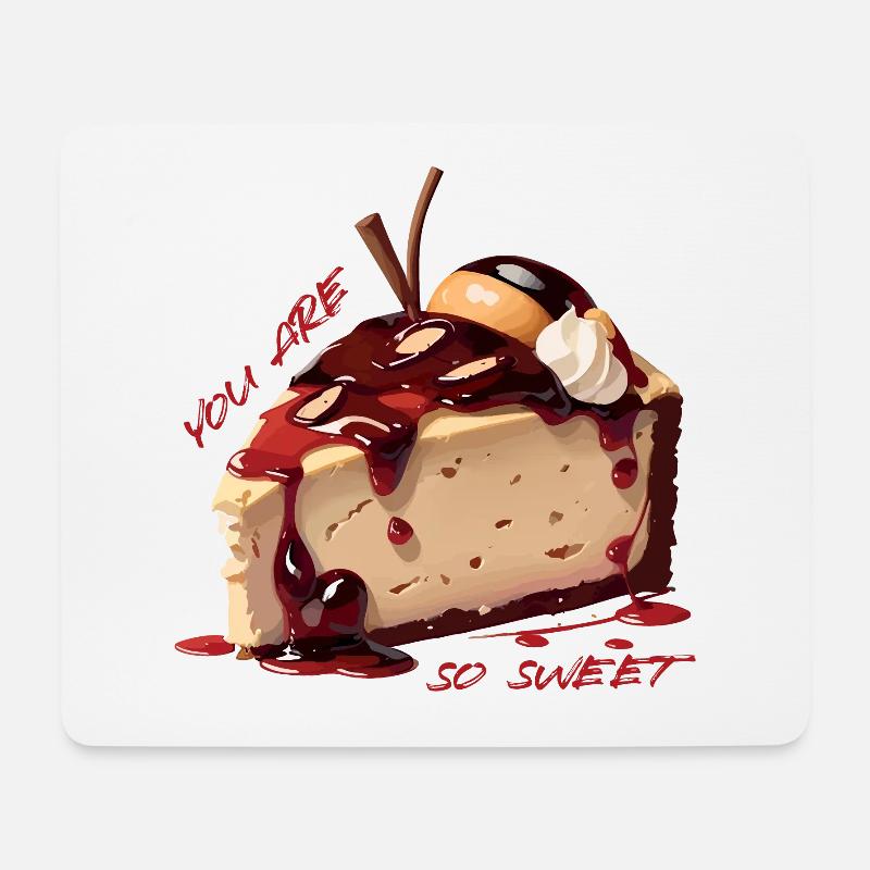 Süßer Kuchen - Mousepad (Querformat) - Weiß