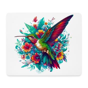 Colibri - Tapis de souris (format paysage) - blanc - Devant
