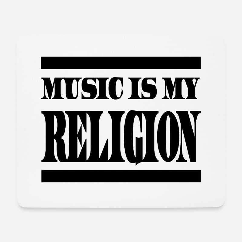 Musik Religion - Mousepad (Querformat) - Weiß