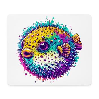 Kugelfisch - Mousepad (Querformat) - Weiß - Vorne
