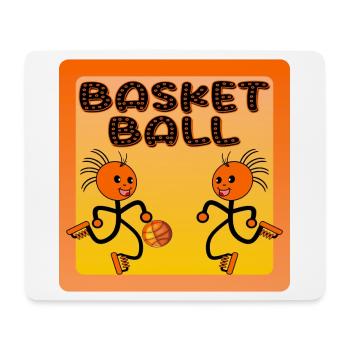 SPORT D’ÉQUIPE DE BASKETBALL FIGURINE - Tapis de souris (format paysage) - blanc - Devant