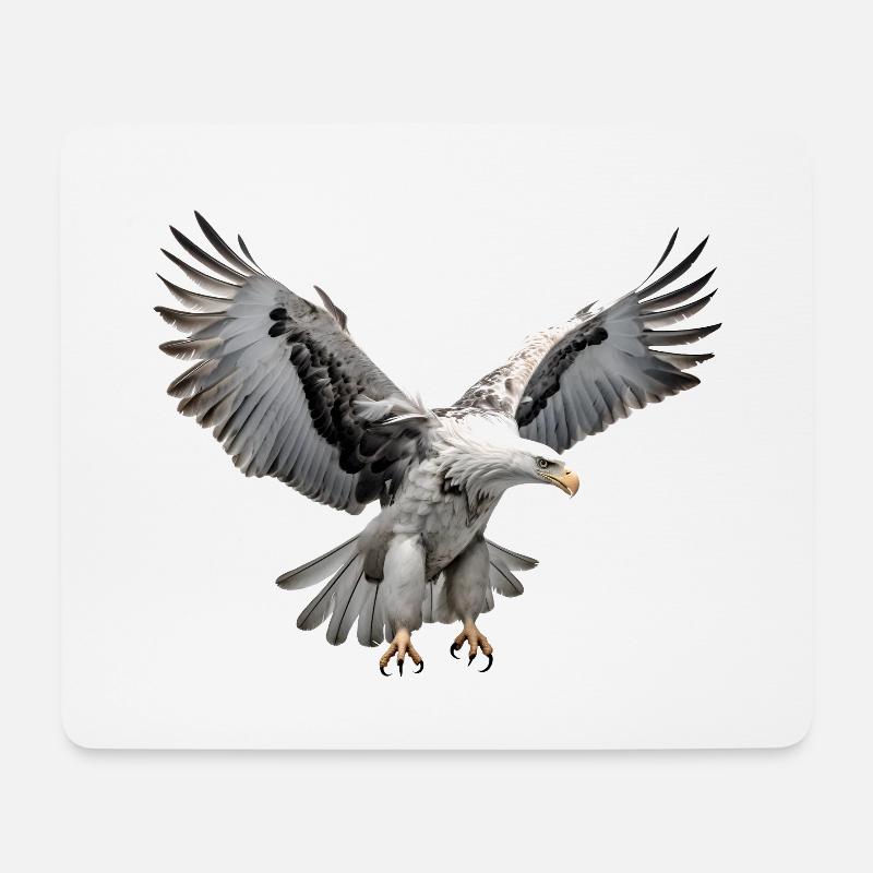 Adler Majestätischer Greifvogel Steinadler - Mousepad (Querformat) - Weiß