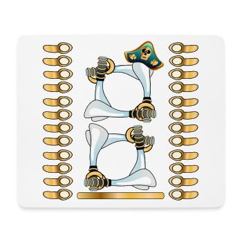 8th Children's Birthday Party - 8 Years Old - PIRATES - EIGHT - Mouse Pad (horizontal) - white - Front