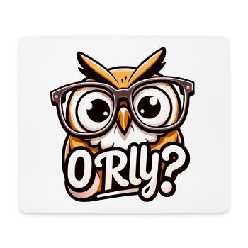 O RLY? Owl - Mouse Pad (horizontal) - white - Front