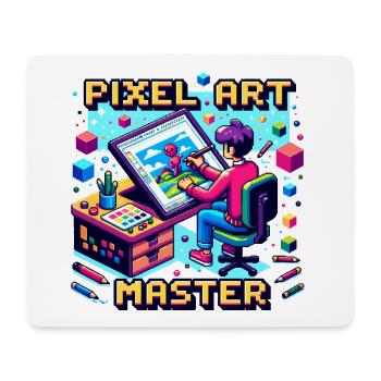 Maître du pixel art - Tapis de souris (format paysage) - blanc - Devant