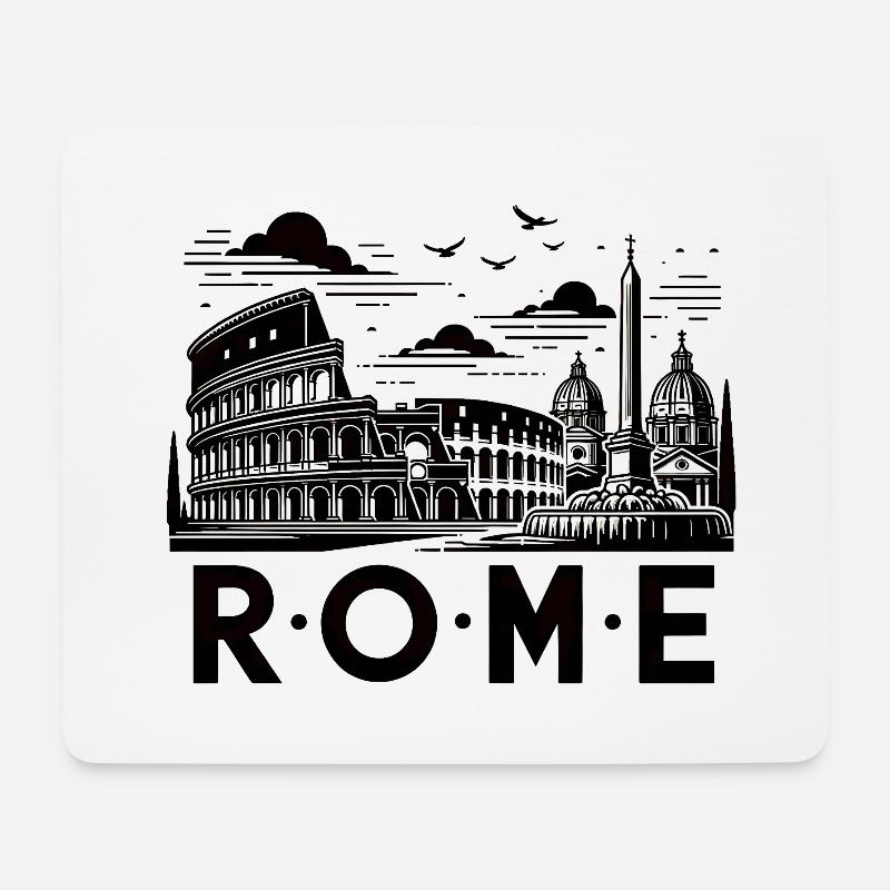 Rome - Tapis de souris (format paysage) - blanc