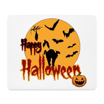 Joyeux Halloween Chat de la Pleine Lune - Tapis de souris (format paysage) - blanc - Devant