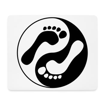 barfuß natural runners yin yang - Mousepad (Querformat) - Weiß - Vorne