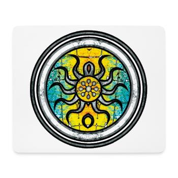 Abstract Krake mit Mandala-Muster - Mousepad (Querformat) - Weiß - Vorne