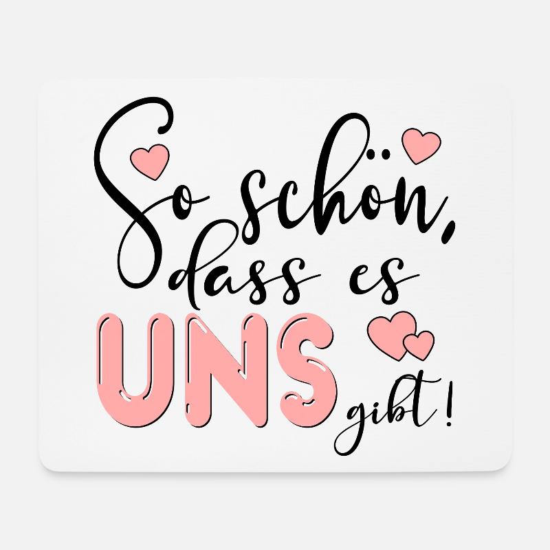 BEZIEHUNGSSPRÜCHE UNS - LIEBESERKLÄRUNG - Mousepad (Querformat) - Weiß
