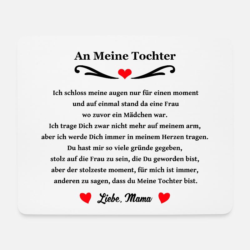 Liebevolle Worte an meine erwachsene Tochter - Mousepad (Querformat) - Weiß