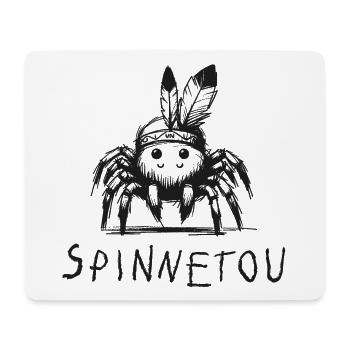 spinnetou wortspiel spinne lustig winnetou - Mousepad (Querformat) - Weiß - Vorne