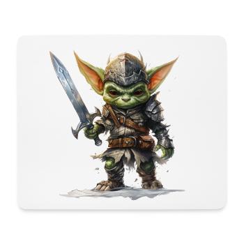 Haut de rôle fantastique Brave Goblin Knight - Tapis de souris (format paysage) - blanc - Devant