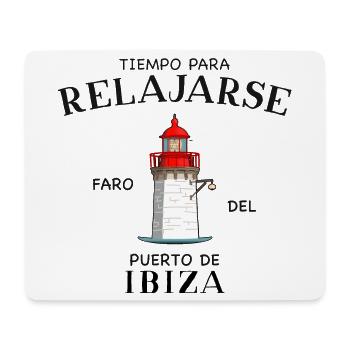 Ibiza Hafen, Zeit zum Entspannen, Zeichnung - Mousepad (Querformat) - Weiß - Vorne