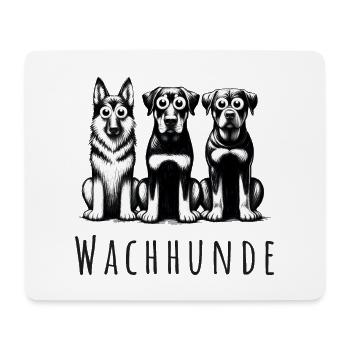 wachhunde hunde tiere wortspiel hundeliebe - Mousepad (Querformat) - Weiß - Vorne
