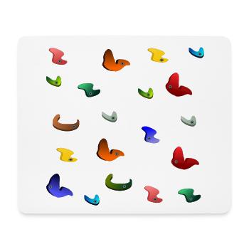 BOULDERN BOULDER KLETTER BERGSTEIGEN BERGSPORT - Mousepad (Querformat) - Weiß - Vorne
