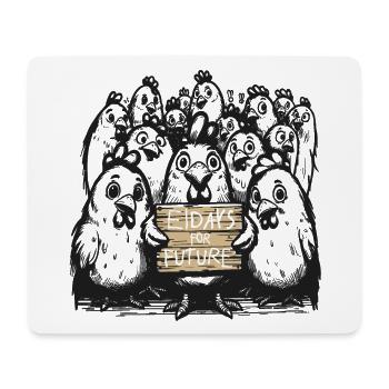 eidays for future - hühner, wortspiel, humor - Mousepad (Querformat) - Weiß - Vorne