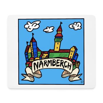 Närmberch - Pop-Art - Fränkisch - Mousepad (Querformat) - Weiß - Vorne