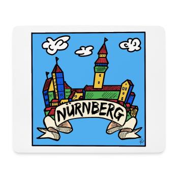 Nürnberg - Pop-Art - Fränkisch - Mousepad (Querformat) - Weiß - Vorne