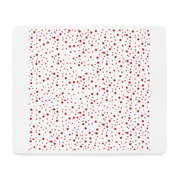 sternenmuster rottöne, weihnachts prints - Mousepad (Querformat) - Weiß - Vorne