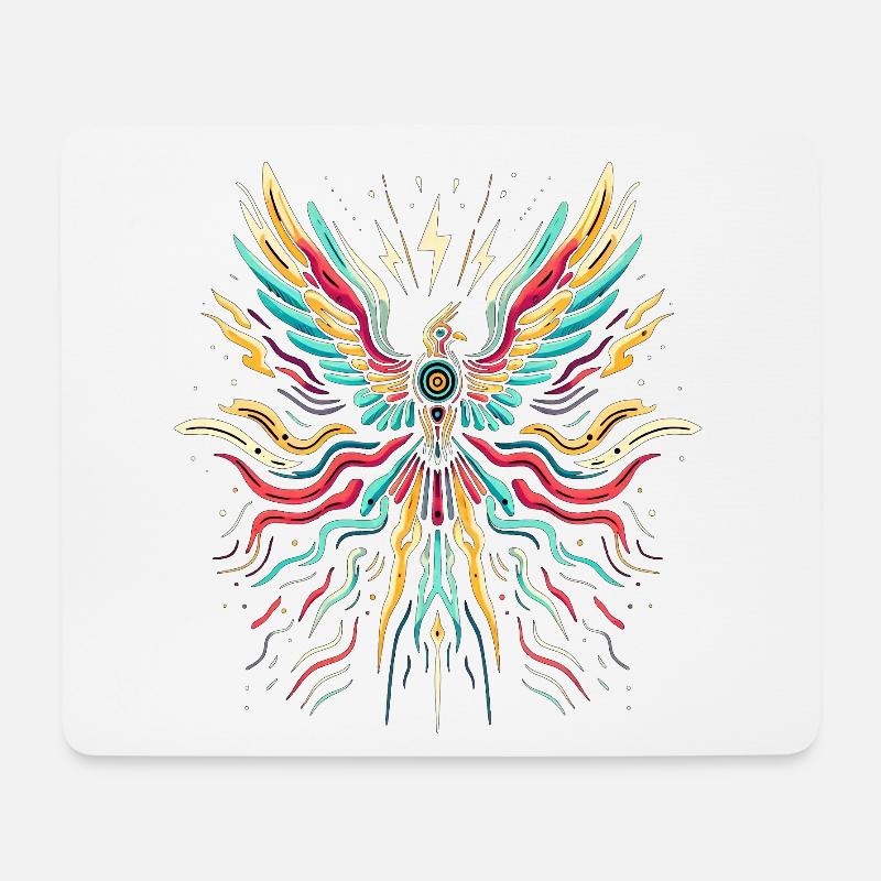Phönix der Sturmenergie - Mousepad (Querformat) - Weiß
