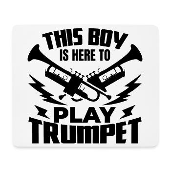 Trumpeter Boy - Mouse Pad (horizontal) - white - Front