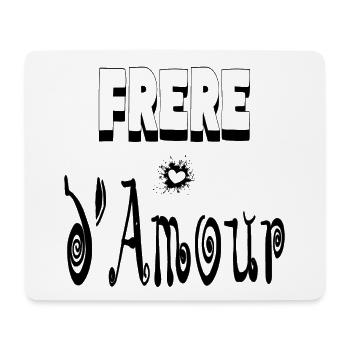 Frère Amour Cœur Frangin - Tapis de souris (format paysage) - blanc - Devant