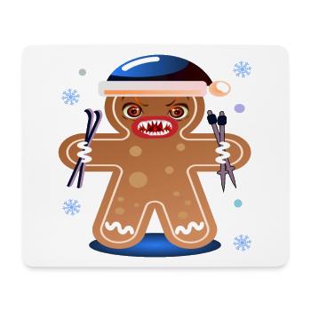 LEBKUCHEN SKIFAHREN - WÜTENDER SKIFAHRER - Mousepad (Querformat) - Weiß - Vorne