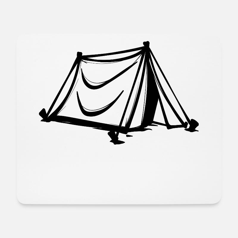 Camping Zelten Campingplatz Relaxen Wanderer - Mousepad (Querformat) - Weiß
