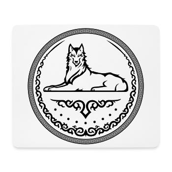 Wolf des Kaukasus - Mousepad (Querformat) - Weiß - Vorne