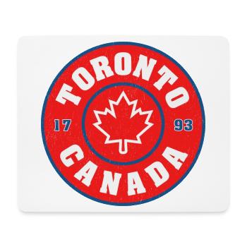 Emblème rond du Canada à Toronto : feuille d’érable - Tapis de souris (format paysage) - blanc - Devant