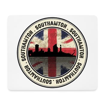 Southampton Skyline Union Jack Seal - Tapis de souris (format paysage) - blanc - Devant