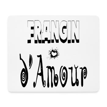 Frangin Amour Cœur Frère - Tapis de souris (format paysage) - blanc - Devant