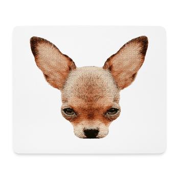 hündchen für baby, kurzhaar chihuahuakopf - Mousepad (Querformat) - Weiß - Vorne