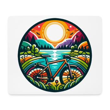 Colorful Gravel Quest: Sun-Kissed Wilderness - Mouse Pad (horizontal) - white - Front