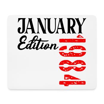43. Geburtstag Januar 1984 – 43 Jahre alt - Mousepad (Querformat) - Weiß - Vorne