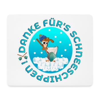SCHNEESCHIPPEN - WINTER SCHNEE HÜHNER - Mousepad (Querformat) - Weiß - Vorne