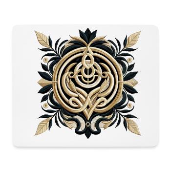 Luxury Minimalist Abstract Embroidery Design - Mouse Pad (horizontal) - white - Front